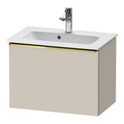 Duravit Meuble sous-lavabo D-Neo Compact 61x37,2 cm, gris pol/Taupe, 1 tiroir, suspendu