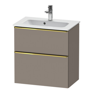 Duravit Meuble sous-lavabo D-Neo Compact 61x37,2 cm, gris poli/Bas m, 1 porte, 1 tiroir, suspendu