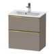 Duravit Meuble sous-lavabo D-Neo Compact 61x37,2 cm, gris poli/Bas m, 1 porte, 1 tiroir, suspendu-1