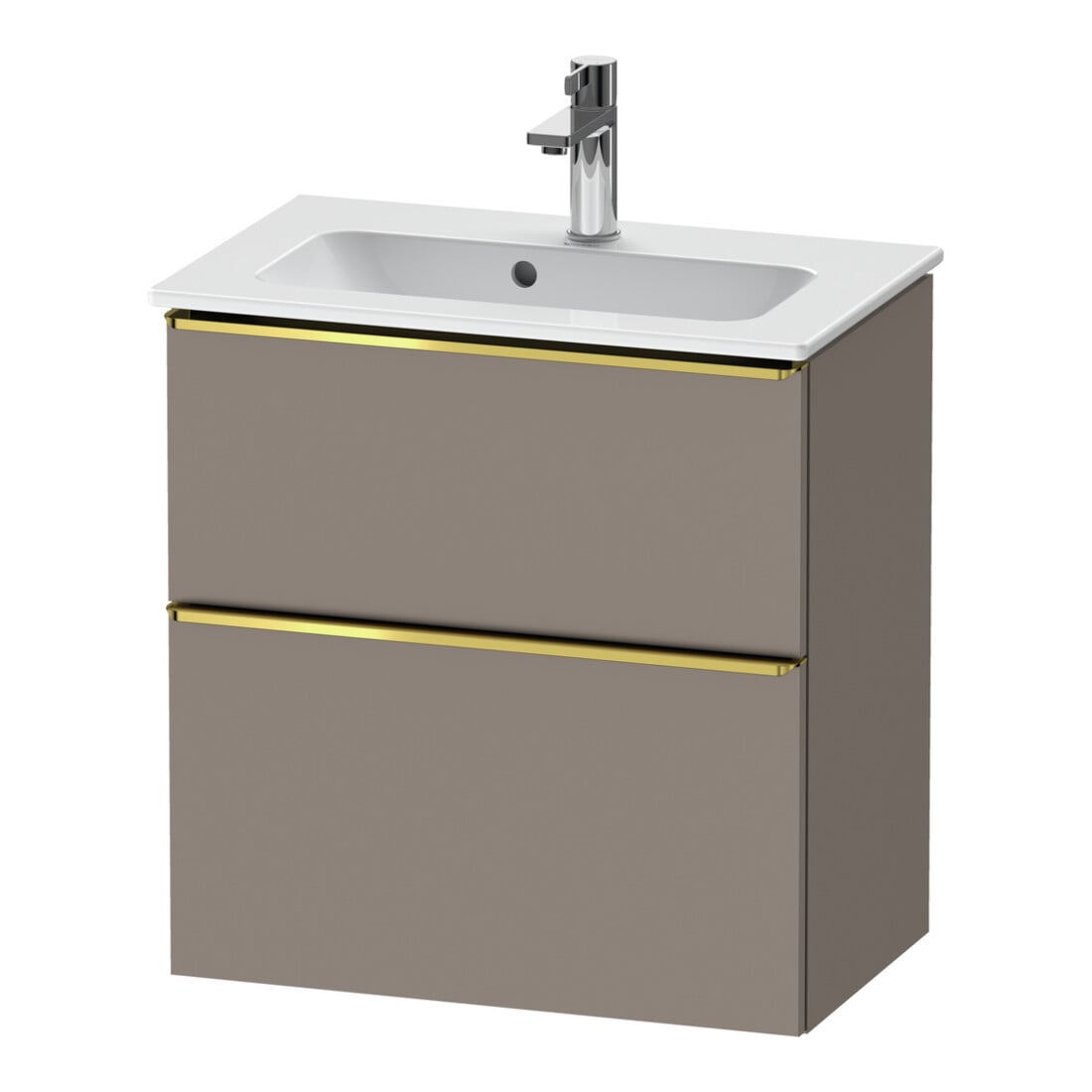 Duravit Meuble sous-lavabo D-Neo Compact 61x37,2 cm, gris poli/Bas m, 1 porte, 1 tiroir, suspendu