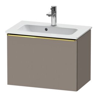 Duravit Meuble sous-lavabo D-Neo Compact 61x37,2 cm, gris poli/Basalte, 1 tiroir, suspendu