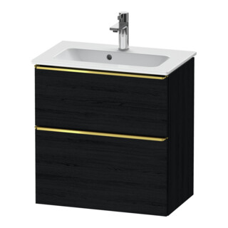 Duravit Meuble sous lavabo D-Neo Compact 61x37,2 cm, gris poli/éclat, 1 porte, 1 tiroir, suspendu