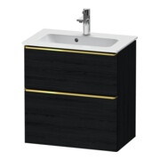 Duravit Meuble sous lavabo D-Neo Compact 61x37,2 cm, gris poli/éclat, 1 porte, 1 tiroir, suspendu
