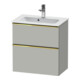 Duravit Meuble sous-lavabo D-Neo Compact 61x37,2 cm, gris poli/gris mat, 1 porte, 1 tiroir, suspendu-1