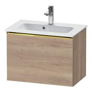 Duravit Meuble sous-lavabo D-Neo Compact 61x37,2 cm, gris poli/marbre œuf, 1 tiroir, suspendu
