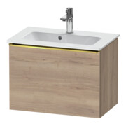 Duravit Meuble sous-lavabo D-Neo Compact 61x37,2 cm, gris poli/marbre œuf, 1 tiroir, suspendu