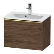 Duravit Meuble sous-lavabo D-Neo Compact 61x37,2 cm, gris poli/nu foncé, 1 tiroir, suspendu