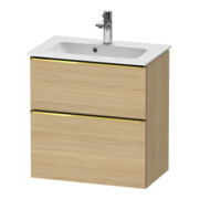 Duravit Meuble sous-lavabo D-Neo Compact 61x37,2 cm, gris poli/œuf N, 1 porte, 1 tiroir, suspendu-1