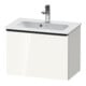 Duravit Meuble sous lavabo D-Neo Compact 61x37,2 cm, noir/blanc brillant, 1 tiroir, suspendu-1