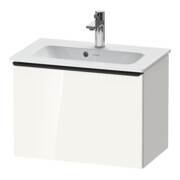 Duravit Meuble sous lavabo D-Neo Compact 61x37,2 cm, noir/blanc brillant, 1 tiroir, suspendu