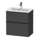 Duravit Meuble sous lavabo D-Neo Compact 61x37,2 cm, noir/Grap m, 1 porte, 1 tiroir, suspendu-1