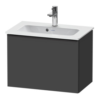 Duravit Meuble sous-lavabo D-Neo Compact 61x37,2 cm, noir/Grap ma, 1 tiroir, suspendu
