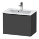Duravit Meuble sous-lavabo D-Neo Compact 61x37,2 cm, noir/Grap ma, 1 tiroir, suspendu-1