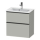 Duravit Meuble sous-lavabo D-Neo Compact 61x37,2 cm, noir/gris, 1 porte, 1 tiroir, suspendu-1