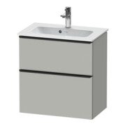 Duravit Meuble sous-lavabo D-Neo Compact 61x37,2 cm, noir/gris, 1 porte, 1 tiroir, suspendu
