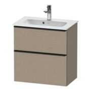 Duravit Meuble sous-lavabo D-Neo Compact 61x37,2 cm, noir/lin, 1 tiroir, 1 porte, suspendu