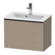 Duravit Meuble sous lavabo D-Neo Compact 61x37,2 cm, noir/lin, 1 tiroir, suspendu-1