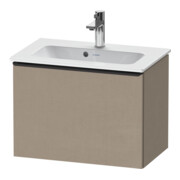 Duravit Meuble sous lavabo D-Neo Compact 61x37,2 cm, noir/lin, 1 tiroir, suspendu