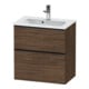 Duravit Meuble sous lavabo D-Neo Compact 61x37,2 cm, noir/noisette, 1 porte, 1 tiroir, suspendu-1