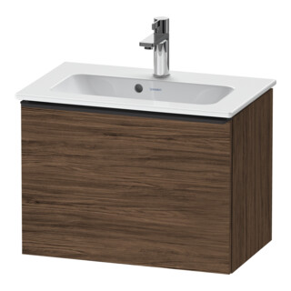 Duravit Meuble sous-lavabo D-Neo Compact 61x37,2 cm, noir/noisette foncé, 1 tiroir, suspendu