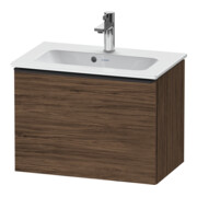 Duravit Meuble sous-lavabo D-Neo Compact 61x37,2 cm, noir/noisette foncé, 1 tiroir, suspendu
