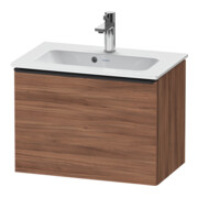 Duravit Meuble sous-lavabo D-Neo Compact 61x37,2 cm, noir/noisette naturelle, 1 tiroir, suspendu