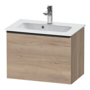 Duravit Meuble sous lavabo D-Neo Compact 61x37,2 cm, noir/oeuf marbré, 1 tiroir, suspendu-1