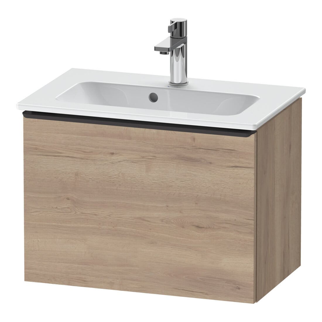 Duravit Meuble sous lavabo D-Neo Compact 61x37,2 cm, noir/oeuf marbré, 1 tiroir, suspendu