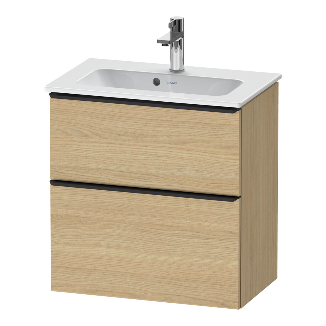 Duravit Meuble sous lavabo D-Neo Compact 61x37,2 cm, noir/œuf N, 1 porte, 1 tiroir, suspendu
