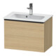 Duravit Meuble sous-lavabo D-Neo Compact 61x37,2 cm, noir/œuf naturel, 1 tiroir, suspendu-1