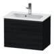 Duravit Meuble sous-lavabo D-Neo Compact 61x37,2 cm, noir/œuf noir, 1 tiroir, suspendu-1
