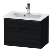 Duravit Meuble sous-lavabo D-Neo Compact 61x37,2 cm, noir/œuf noir, 1 tiroir, suspendu