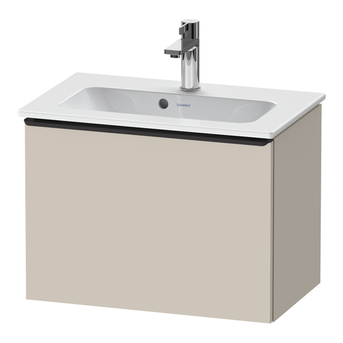 Duravit Meuble sous-lavabo D-Neo Compact 61x37,2 cm, noir/taupe, 1 tiroir, suspendu