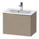 Duravit Meuble sous lavabo D-Neo Compact 61x37,2 cm, or poli/lin, 1 tiroir, suspendu-1