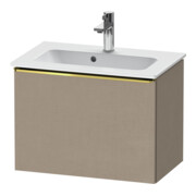 Duravit Meuble sous lavabo D-Neo Compact 61x37,2 cm, or poli/lin, 1 tiroir, suspendu