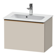 Duravit Meuble sous-lavabo D-Neo Compact 61x37,2 cm, taupe mat, 1 tiroir, suspendu