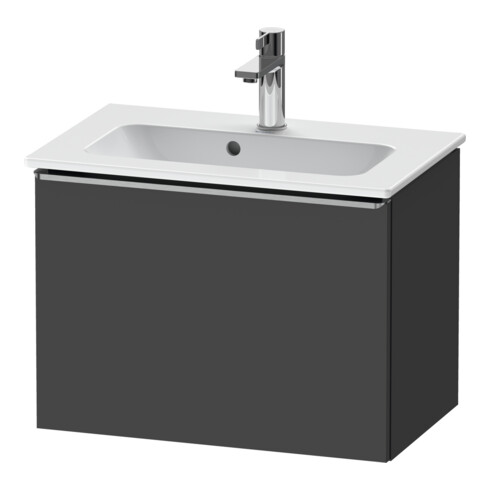 Duravit Meuble sous-lavabo D-Neo Compact 61x37,2, ES blanc/gris, 1 tiroir, suspendu