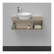 Duravit Meuble sous lavabo D-Neo Compact 80x48 cm, beige, 1 tiroir, 1 tablette, suspendu-5