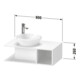 Duravit Meuble sous lavabo D-Neo Compact 80x48 cm, blanc, 1 tiroir, 1 console, suspendu