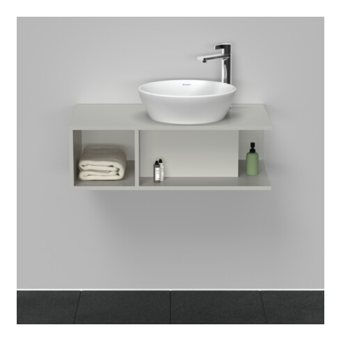 Duravit Meuble sous lavabo D-Neo Compact 80x48 cm, blanc mat, 1 tiroir, 1 console, suspendu