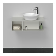 Duravit Meuble sous lavabo D-Neo Compact 80x48 cm, blanc mat, 1 tiroir, 1 console, suspendu-3