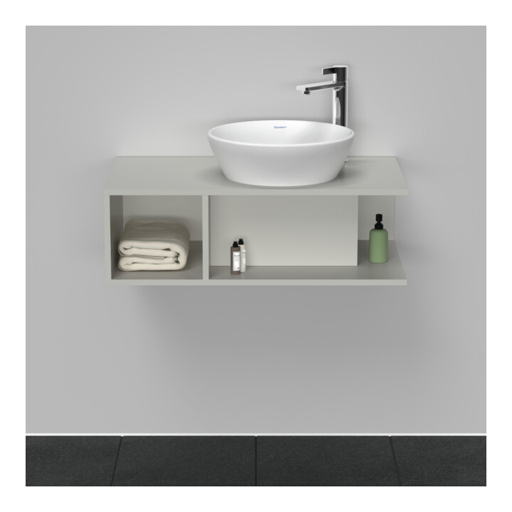 Duravit Meuble sous lavabo D-Neo Compact 80x48 cm, blanc mat, 1 tiroir, 1 console, suspendu