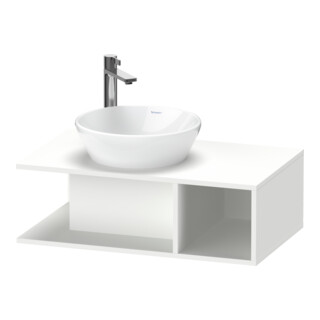 Duravit Meuble sous-lavabo D-Neo Compact 80x48 cm, blanc mat, 1 tiroir, 1 tablette, suspendu