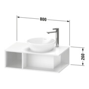 Duravit Meuble sous lavabo D-Neo Compact 80x48 cm, E s, 1 tiroir, 1 console, suspendu-4