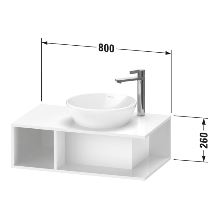 Duravit Meuble sous lavabo D-Neo Compact 80x48 cm, E s, 1 tiroir, 1 console, suspendu