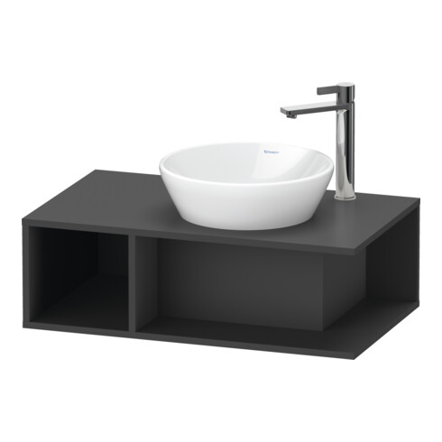 Duravit Meuble sous lavabo D-Neo Compact 80x48 cm, gris, 1 tiroir, 1 porte, suspendu