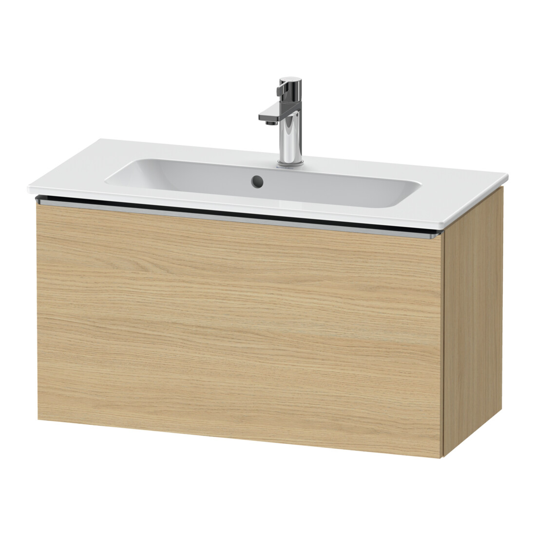 Duravit Meuble sous-lavabo D-Neo Compact 81x37,2, chêne naturel, 1 tiroir, suspendu