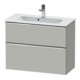 Duravit Meuble sous lavabo D-Neo Compact 81x37,2, chr/Bet m, 1 porte, 1 tiroir, suspendu-1