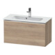 Duravit Meuble sous-lavabo D-Neo Compact 81x37,2, chr/chêne marbré, 1 tiroir, suspendu-1