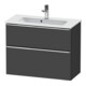 Duravit Meuble sous-lavabo D-Neo Compact 81x37,2, chr/gris, 1 porte, 1 tiroir, suspendu-1